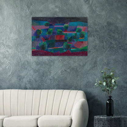 Moonlit Landscape - 1958 - Johannes Itten Brushed Aluminum Print - 70x100 cm / 28x40 inches | Johannes Itten Aluminum Print | Johannes Itten Prints