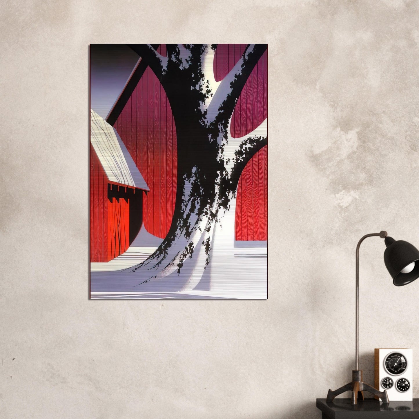 Ruby - Eyvind Earle Brushed Aluminum Print - 70x100 cm / 28x40 inches | Eyvind Earle Aluminum Print | Eyvind Earle Prints
