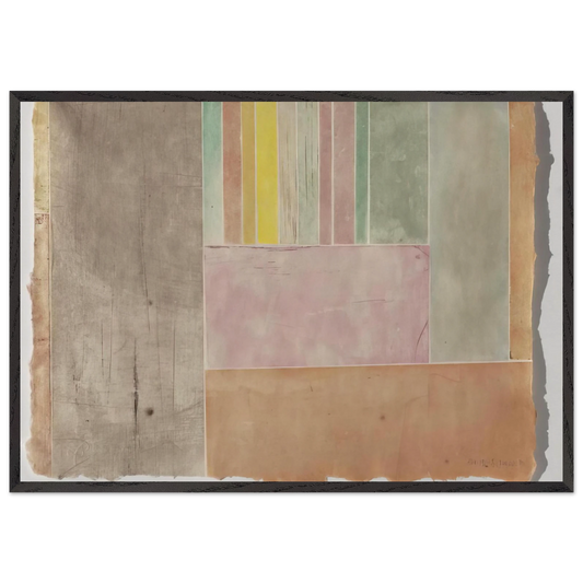 HV2 No 17b - 1992 - John Cage 70x100 cm / 28x40 inches Framed Art Print – Black Wooden Frame
