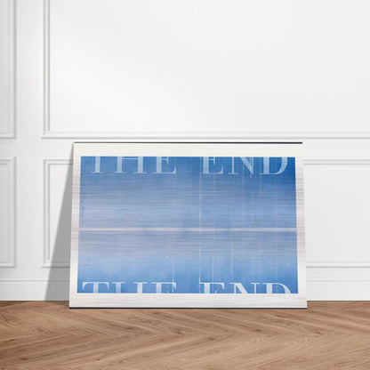 THE END 40 2003 - Edward Ruscha Brushed Aluminum Print - 70x100 cm / 28x40 inches | Edward Ruscha Aluminum Print | Edward Ruscha Prints