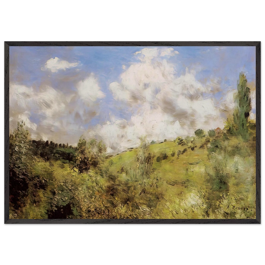 Strong Wind Gust of Wind - Pierre-Auguste Renoir 70x100 cm / 28x40 inches Framed Art Print – Black Wooden Frame