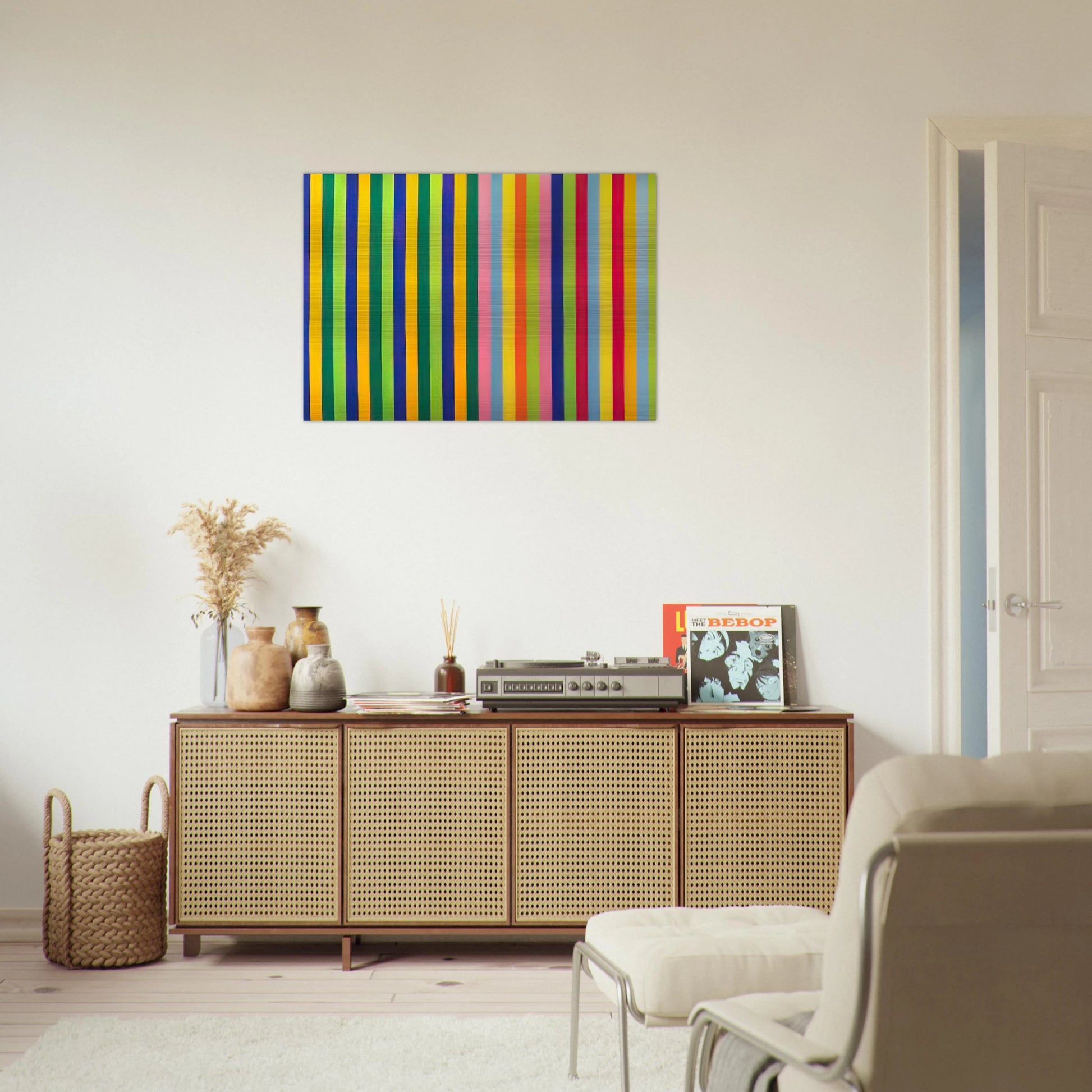 Solar Skin - 1964 - Gene Davis Brushed Aluminum Print - 70x100 cm / 28x40 inches | Gene Davis Aluminum Print | Gene Davis Prints