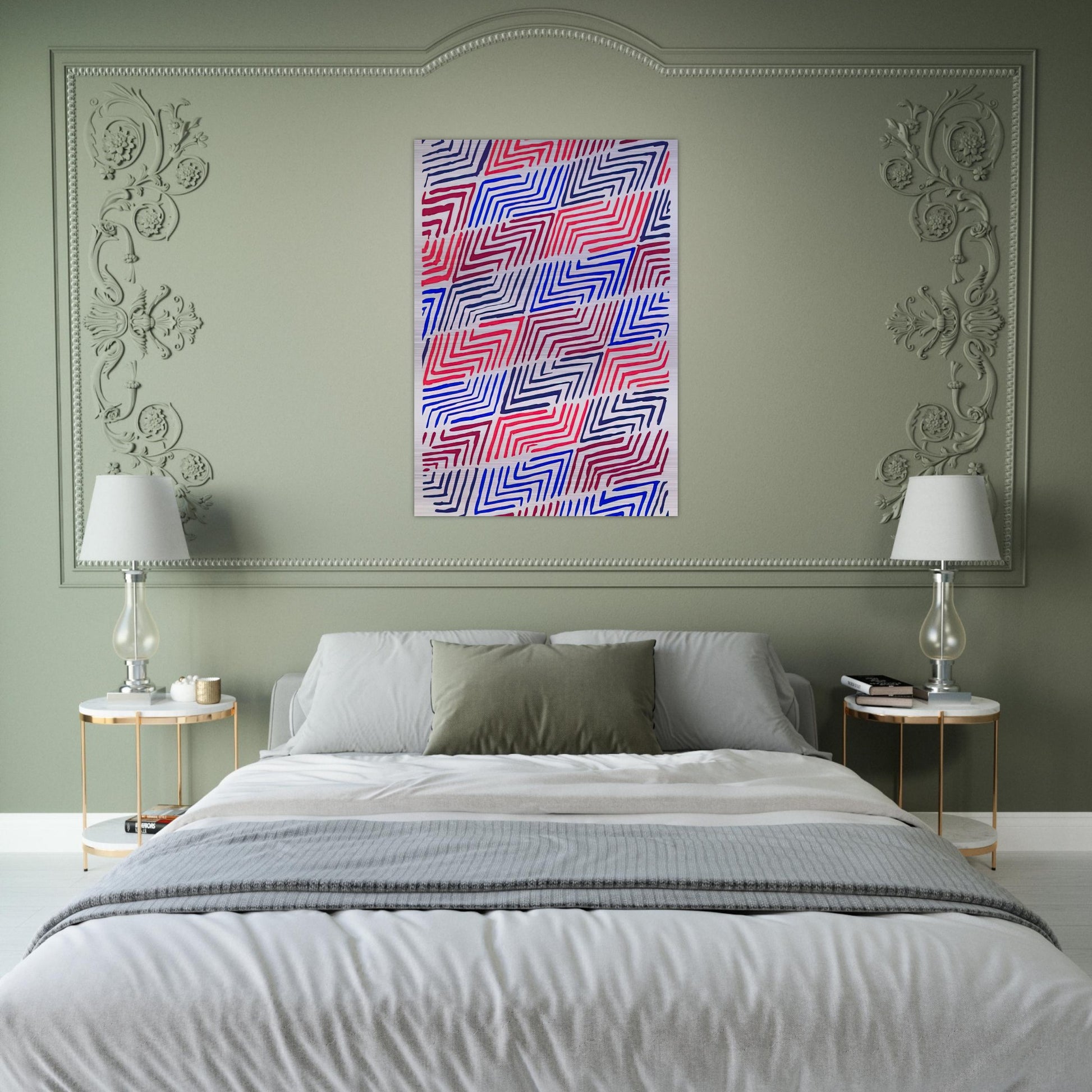 COMPOSITION 30 - Sonia Delaunay Brushed Aluminum Print - 70x100 cm / 28x40 inches | Sonia Delaunay Aluminum Print | Sonia Delaunay Prints