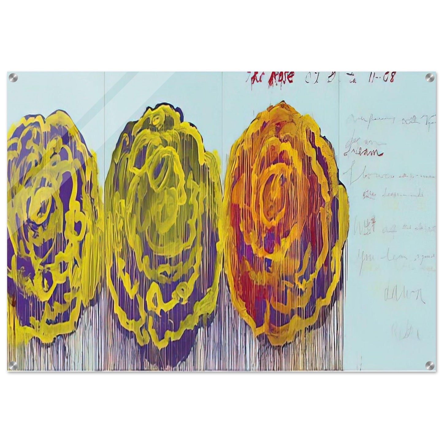 The Rose  III  - Cy Twombly Acrylic Print - 70x100 cm / 28x40″ inches | Cy Twombly Wall Art | Cy Twombly Prints
