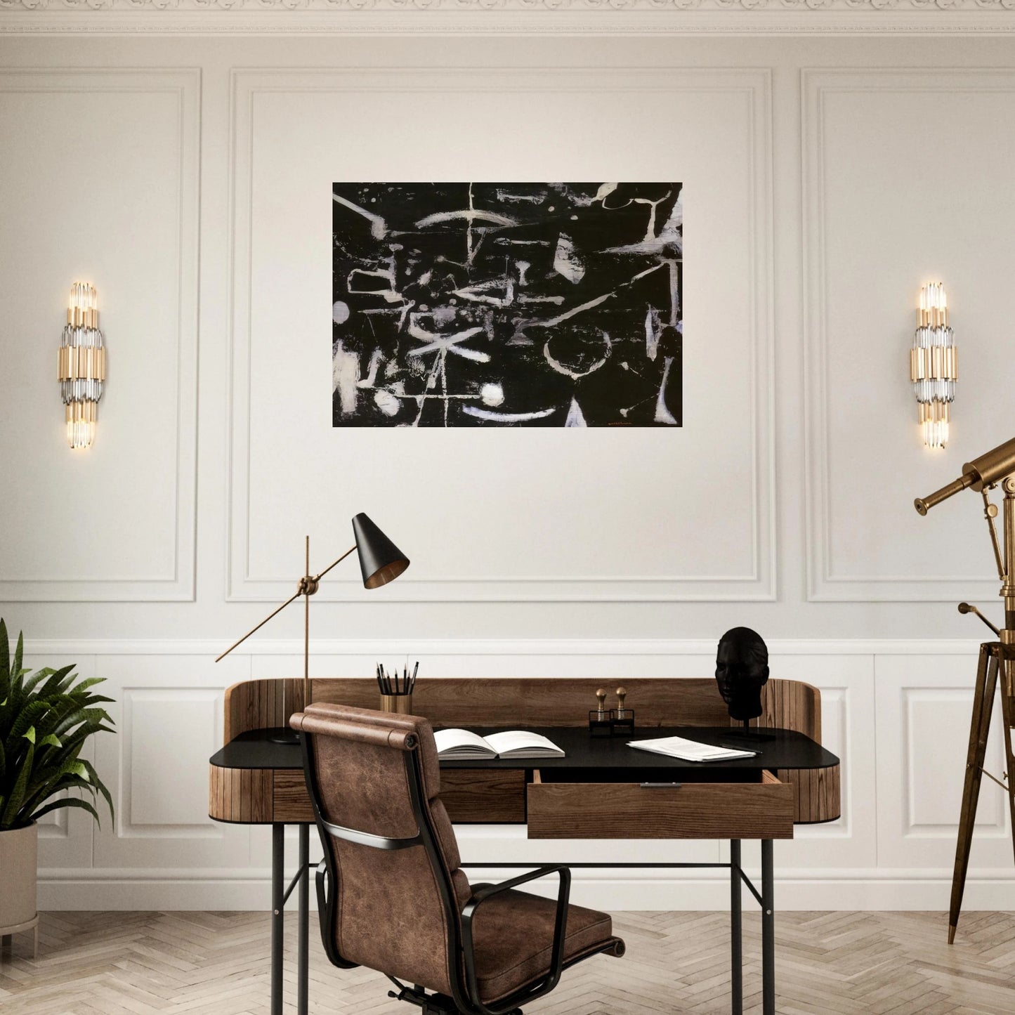 Untitled - Art Informel - Jiro Yoshihara Brushed Aluminum Print - 70x100 cm / 28x40 inches | Jiro Yoshihara Aluminum Print | Jiro Yoshihara Prints