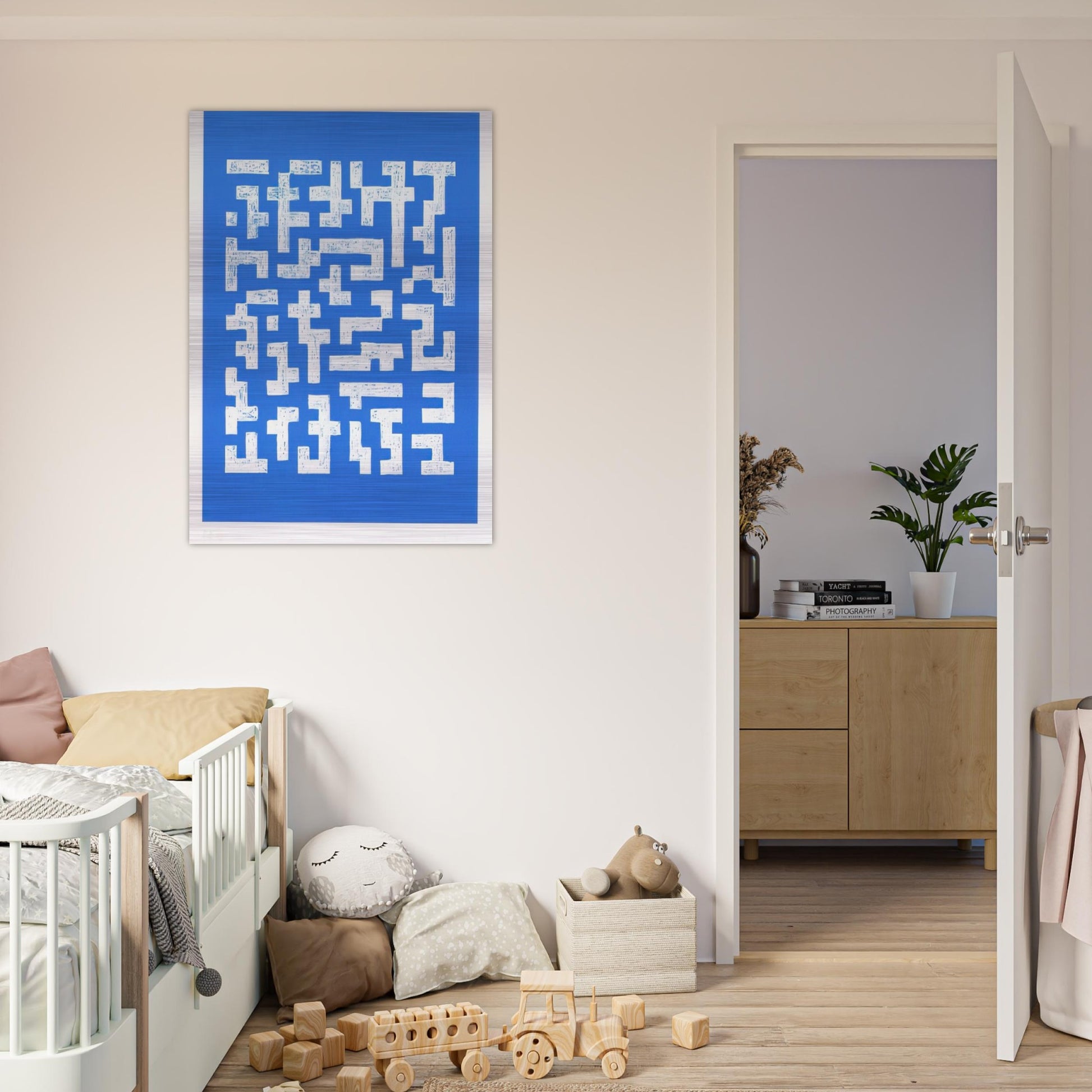 DOUBLE IMPRESSION IV 1978 - Anni Albers Brushed Aluminum Print - 70x100 cm / 28x40 inches | Anni Albers Aluminum Print | Anni Albers Prints