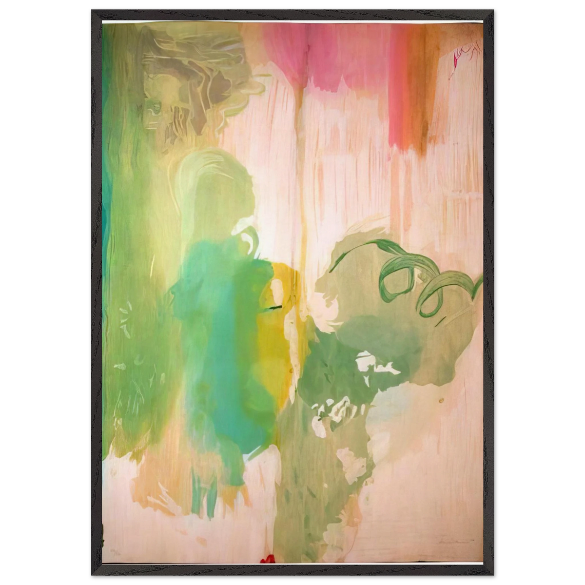 Snow Pines - 2004 - Helen Frankenthaler 70x100 cm / 28x40 inches Framed Art Print – Black Wooden Frame