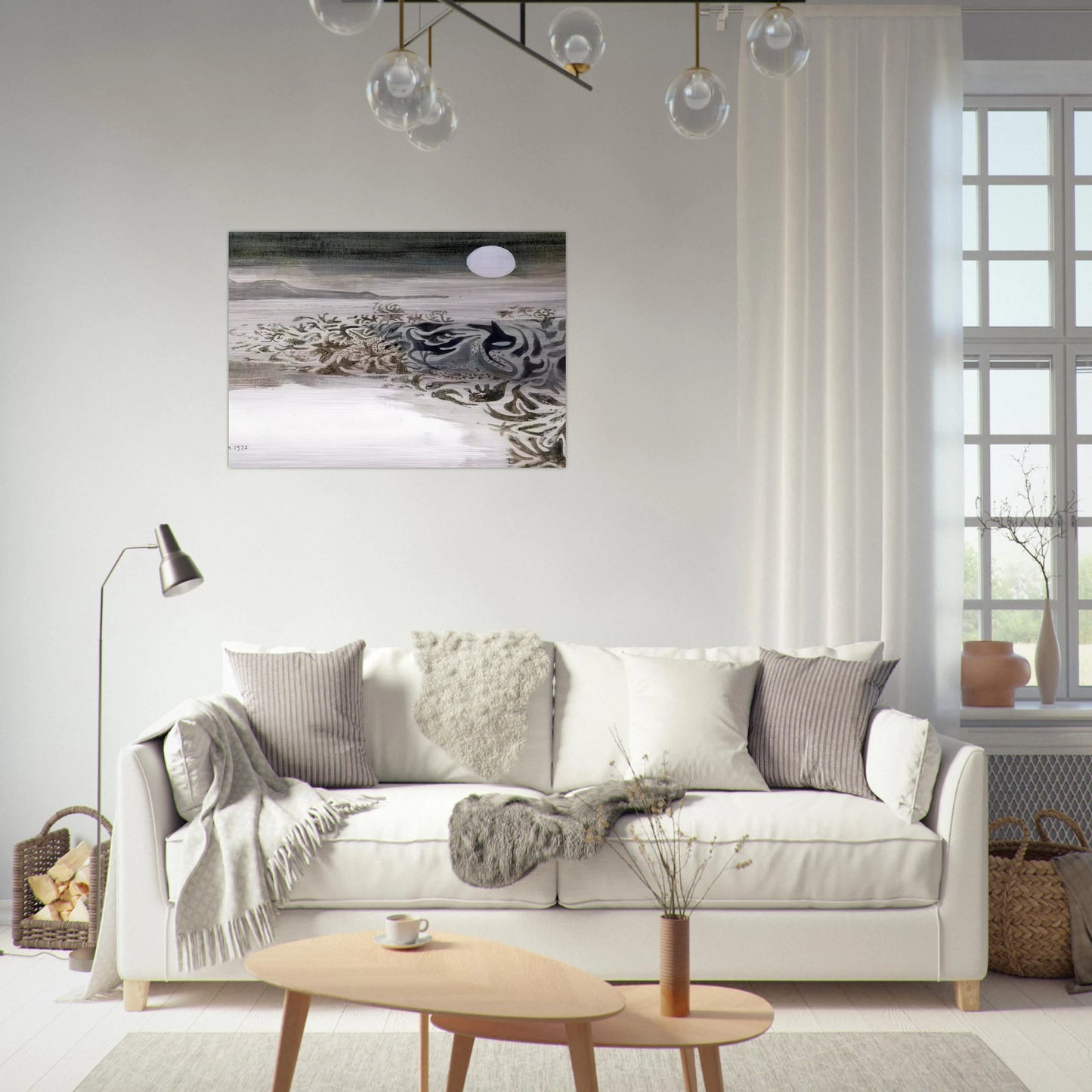 Coastal landscape - 1973 - Mary Fedden Brushed Aluminum Print - 70x100 cm / 28x40 inches | Mary Fedden Aluminum Print | Mary Fedden Prints