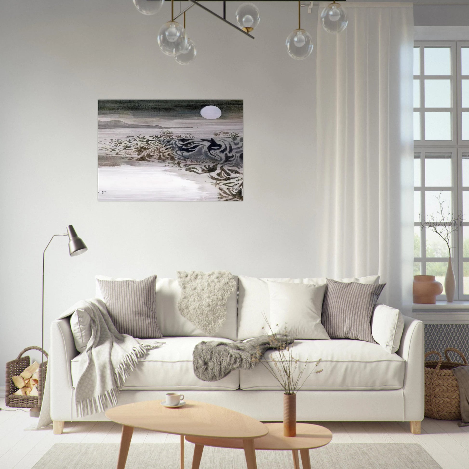 Coastal landscape - 1973 - Mary Fedden Brushed Aluminum Print - 70x100 cm / 28x40 inches | Mary Fedden Aluminum Print | Mary Fedden Prints