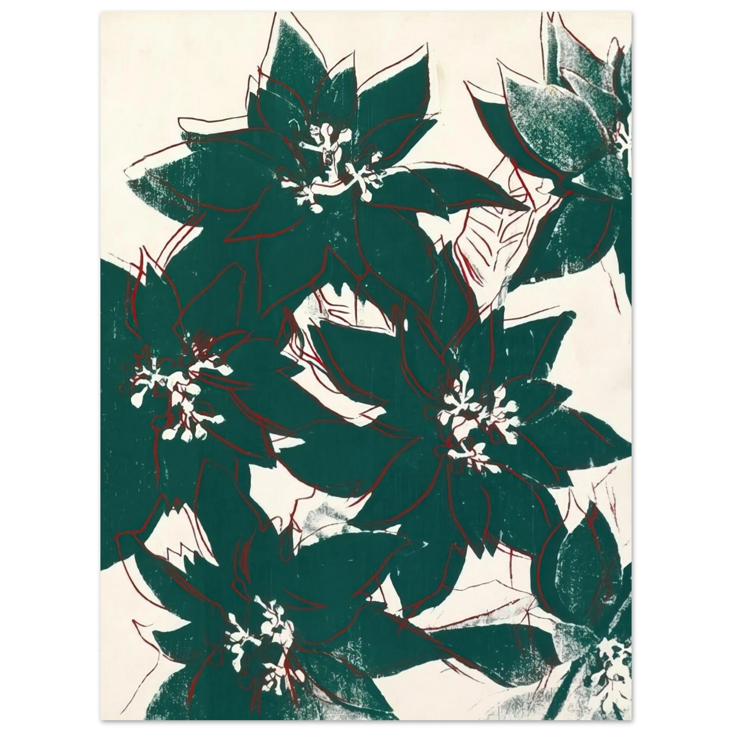 Andy Warhol - Poinsetta Fine Art Poster