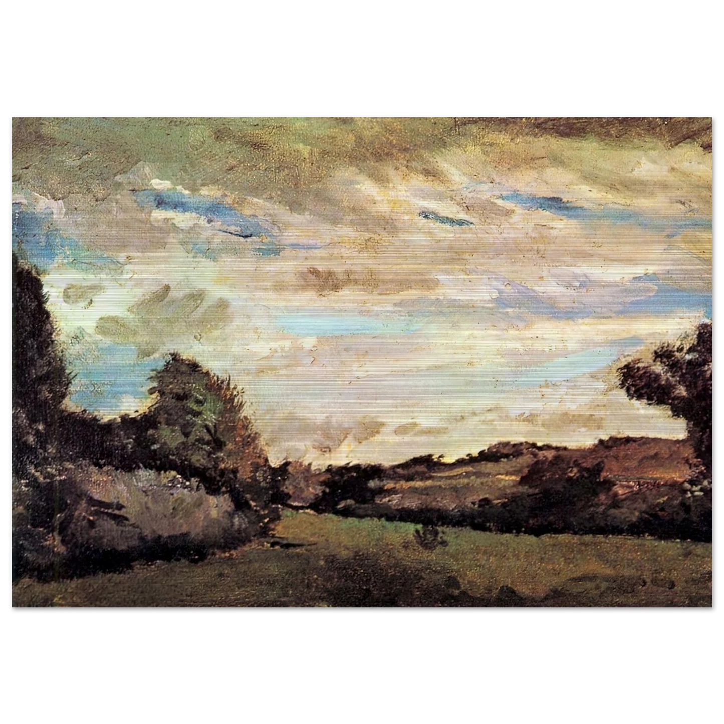 Landscape with Dunes - Vincent van Gogh Brushed Aluminum Print - 70x100 cm / 28x40 inches | Vincent van Gogh Aluminum Print | Vincent van Gogh Prints