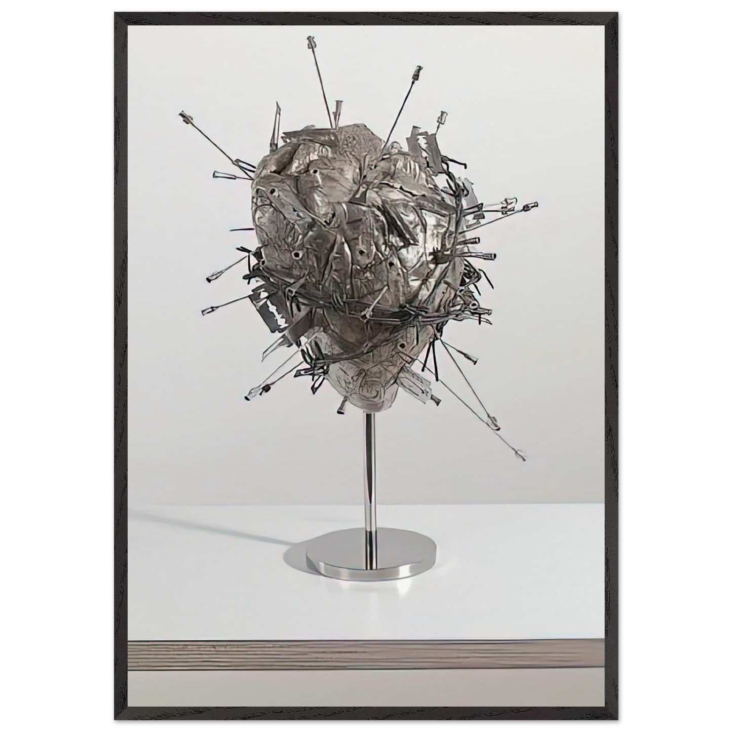 THE SACRED HEART - Damien Hirst 70x100 cm / 28x40 inches Framed Art Print – Black Wooden Frame