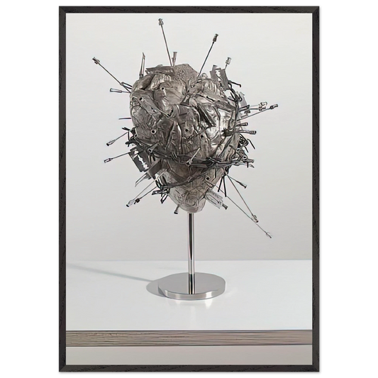 THE SACRED HEART - Damien Hirst 70x100 cm / 28x40 inches Framed Art Print – Black Wooden Frame