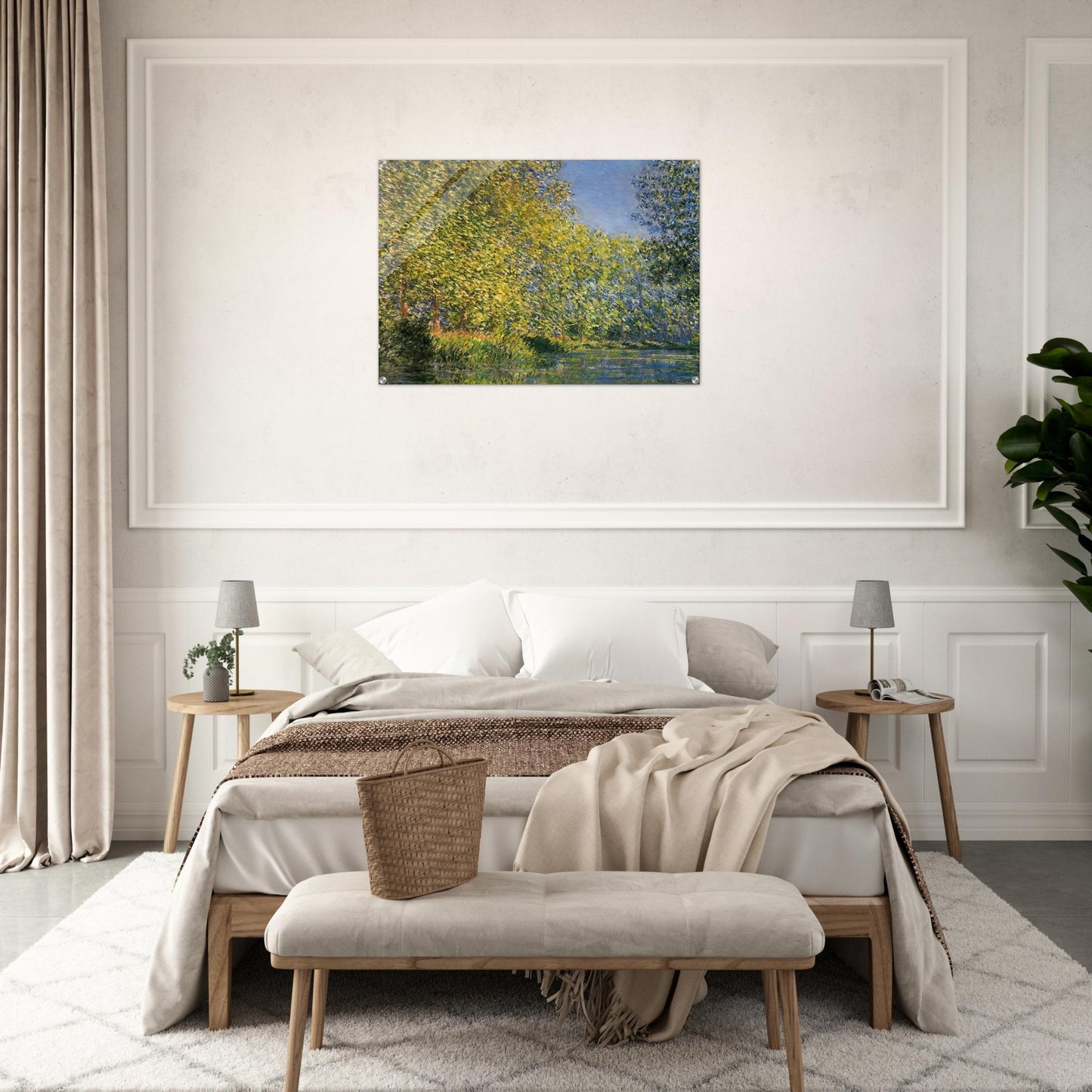 Bend in the River Epte - claude monet Acrylic Print - 70x100 cm / 28x40″ inches | claude monet Wall Art | claude monet Prints