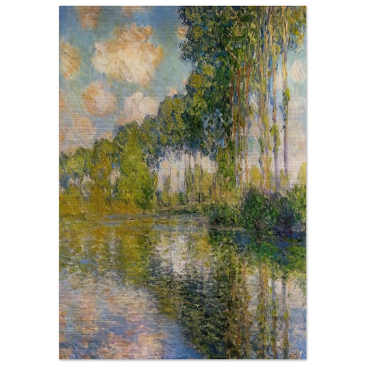 Poplars On The Banks Of The River Epte - claude monet Brushed Aluminum Print - 70x100 cm / 28x40 inches | claude monet Aluminum Print | claude monet Prints