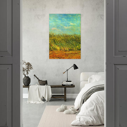 Wheat Field with a Lark - Vincent van Gogh Brushed Aluminum Print - 70x100 cm / 28x40 inches | Vincent van Gogh Aluminum Print | Vincent van Gogh Prints