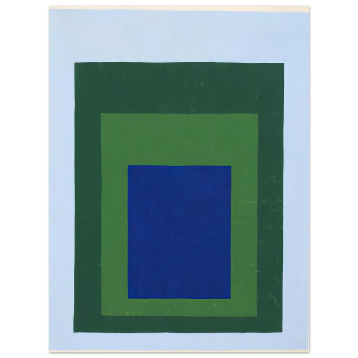 Josef Albers - HOMAGE TO THE SQUARE BLUE GREEN 1950  75x100 cm / 30x40inches Fine Art Poster