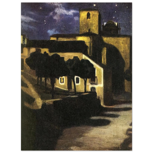 Diego Rivera - NIGHT SCENE IN AVILA 1907  75x100 cm / 30x40inches Fine Art Poster