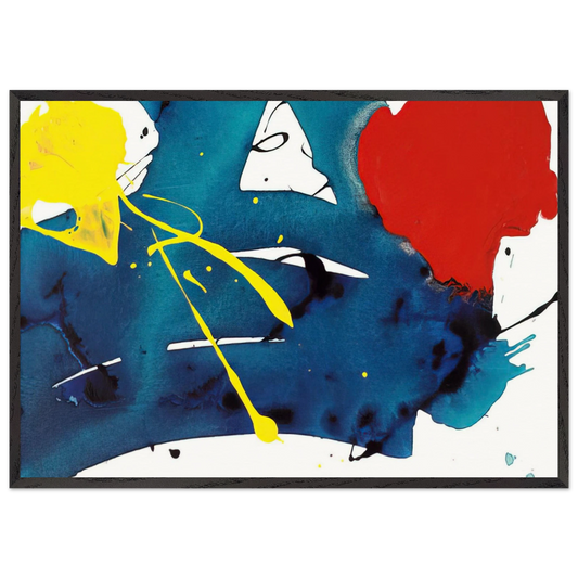 Untitled  SFP94-105  SFF1697  - Sam Francis 70x100 cm / 28x40 inches Framed Art Print – Black Wooden Frame