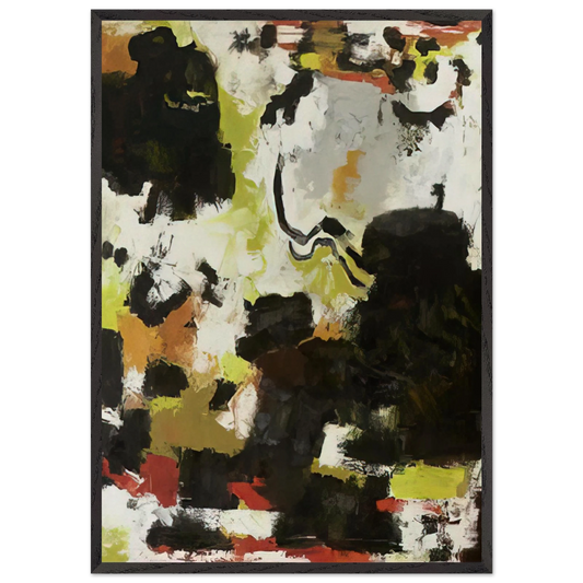 1 January 1949 - 1949 - Frank Lobdell 70x100 cm / 28x40 inches Framed Art Print – Black Wooden Frame