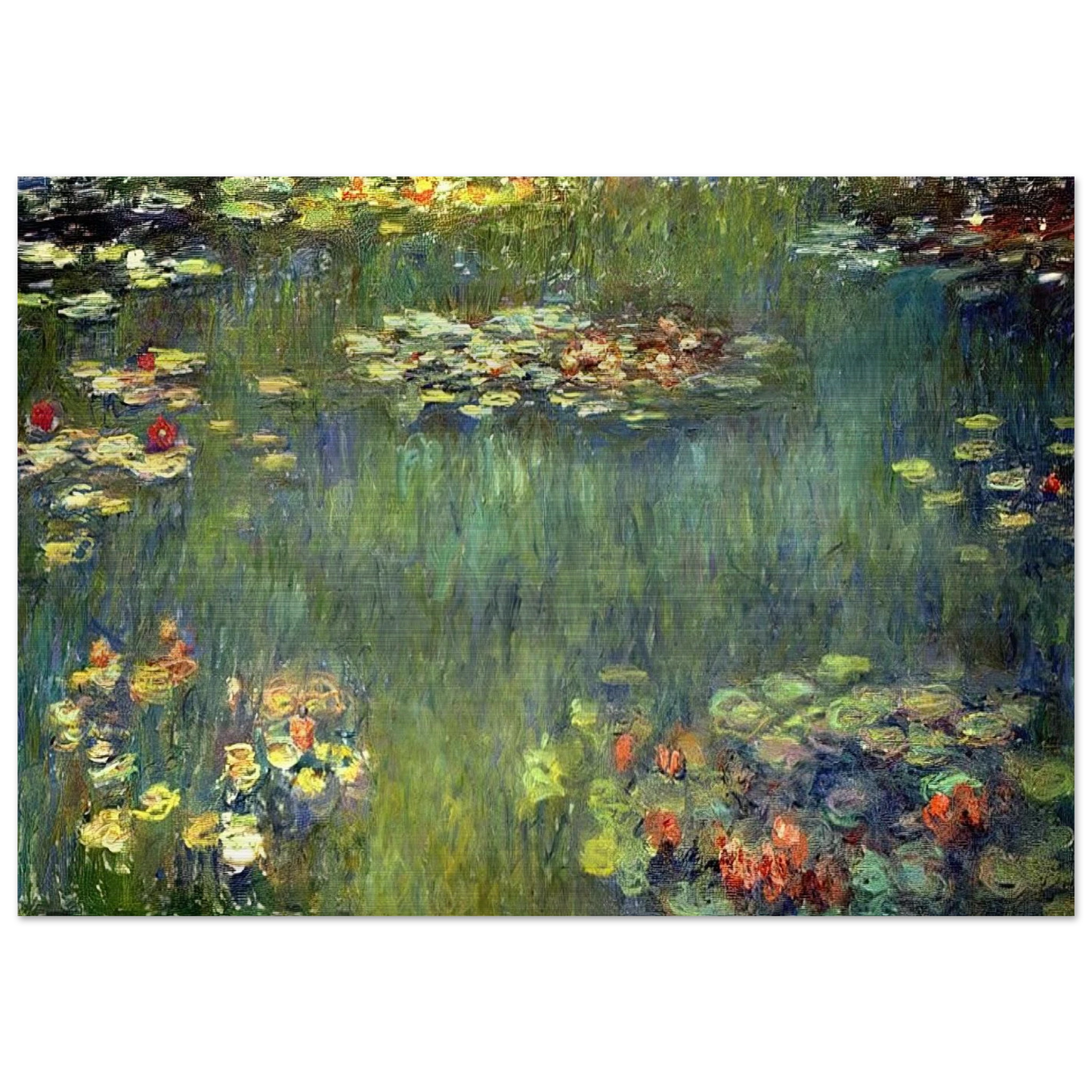 Pool with Waterlilies - claude monet Brushed Aluminum Print - 70x100 cm / 28x40 inches | claude monet Aluminum Print | claude monet Prints