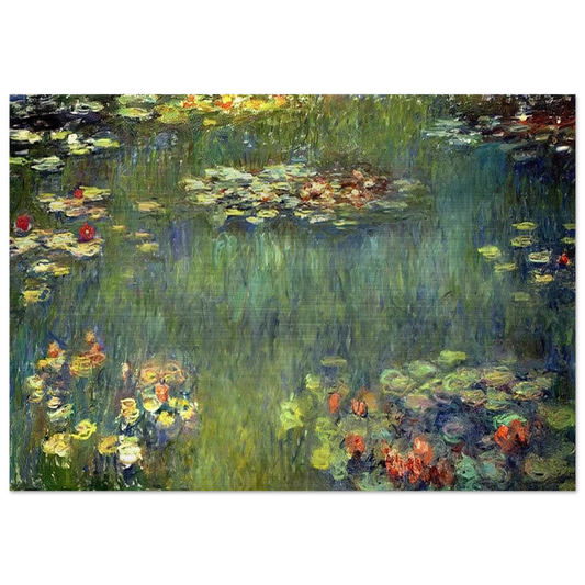 Pool with Waterlilies - claude monet Brushed Aluminum Print - 70x100 cm / 28x40 inches | claude monet Aluminum Print | claude monet Prints
