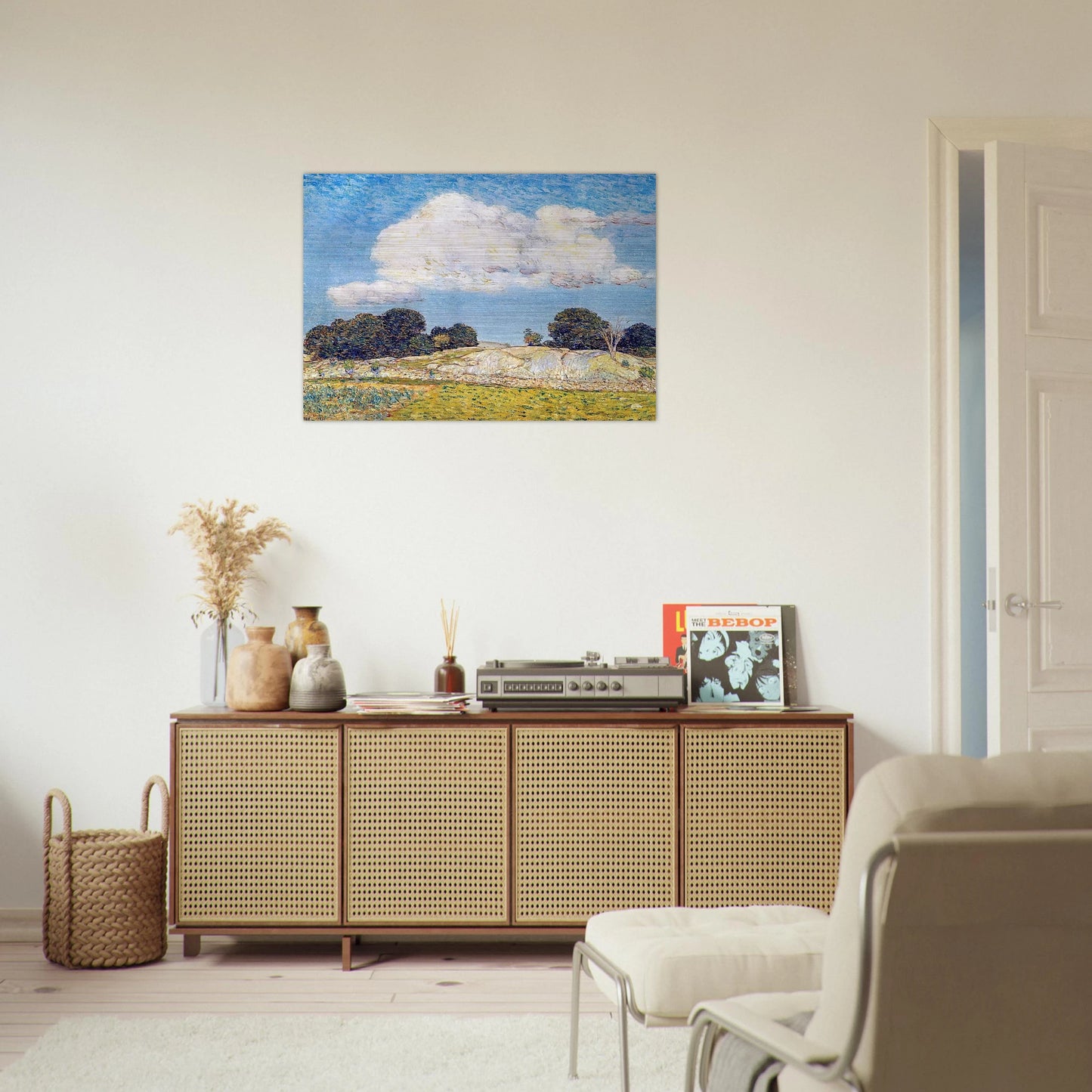 Dragon Cloud, Old Lyme - Childe Hassam Brushed Aluminum Print - 70x100 cm / 28x40 inches | Childe Hassam Aluminum Print | Childe Hassam Prints