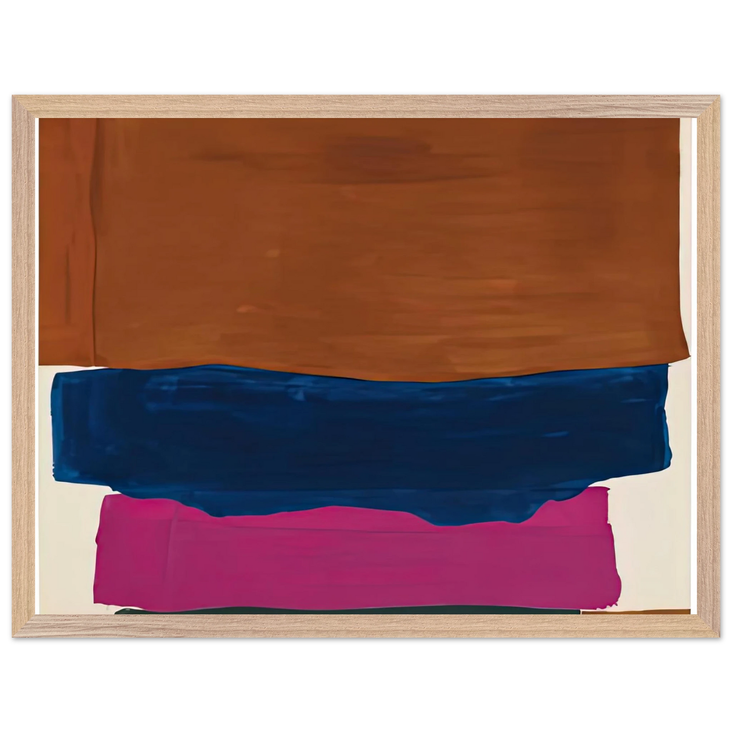 Helen Frankenthaler - Indian Summer, 1967- Wall Art - 21x29.7 cm / 8x12" - Premium Wooden Framed Poster With Fine Art Paper-canvas - Black frame