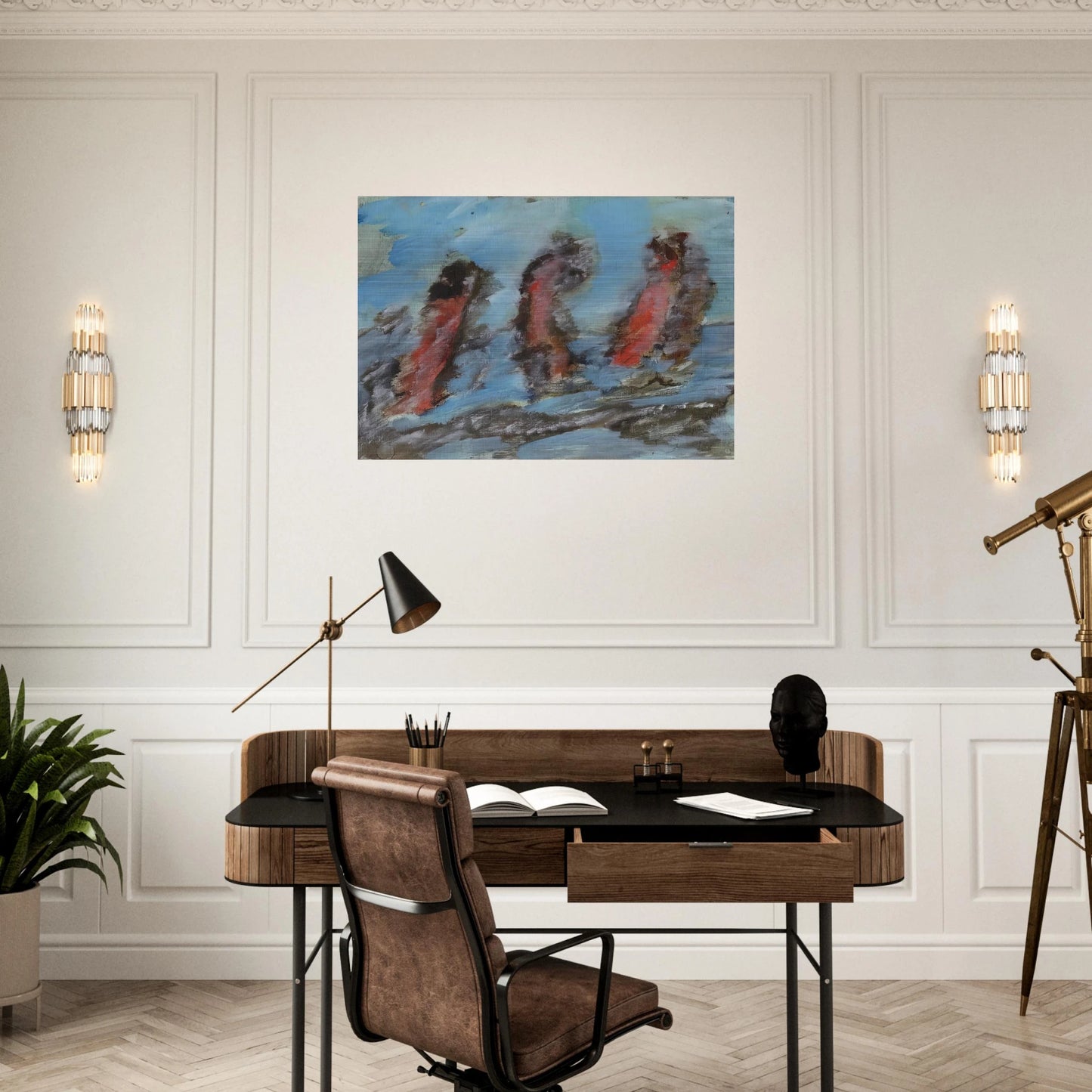 UNTITLED KC 505 1984 - Henri Michaux Brushed Aluminum Print - 70x100 cm / 28x40 inches | Henri Michaux Aluminum Print | Henri Michaux Prints