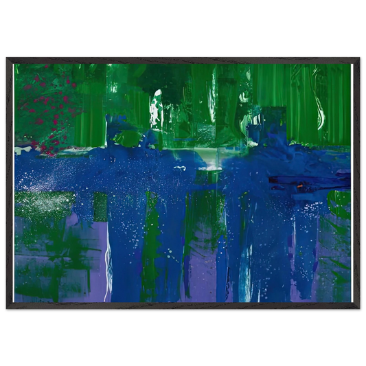 Grotto 1990- - Helen Frankenthaler 70x100 cm / 28x40 inches Framed Art Print – Black Wooden Frame