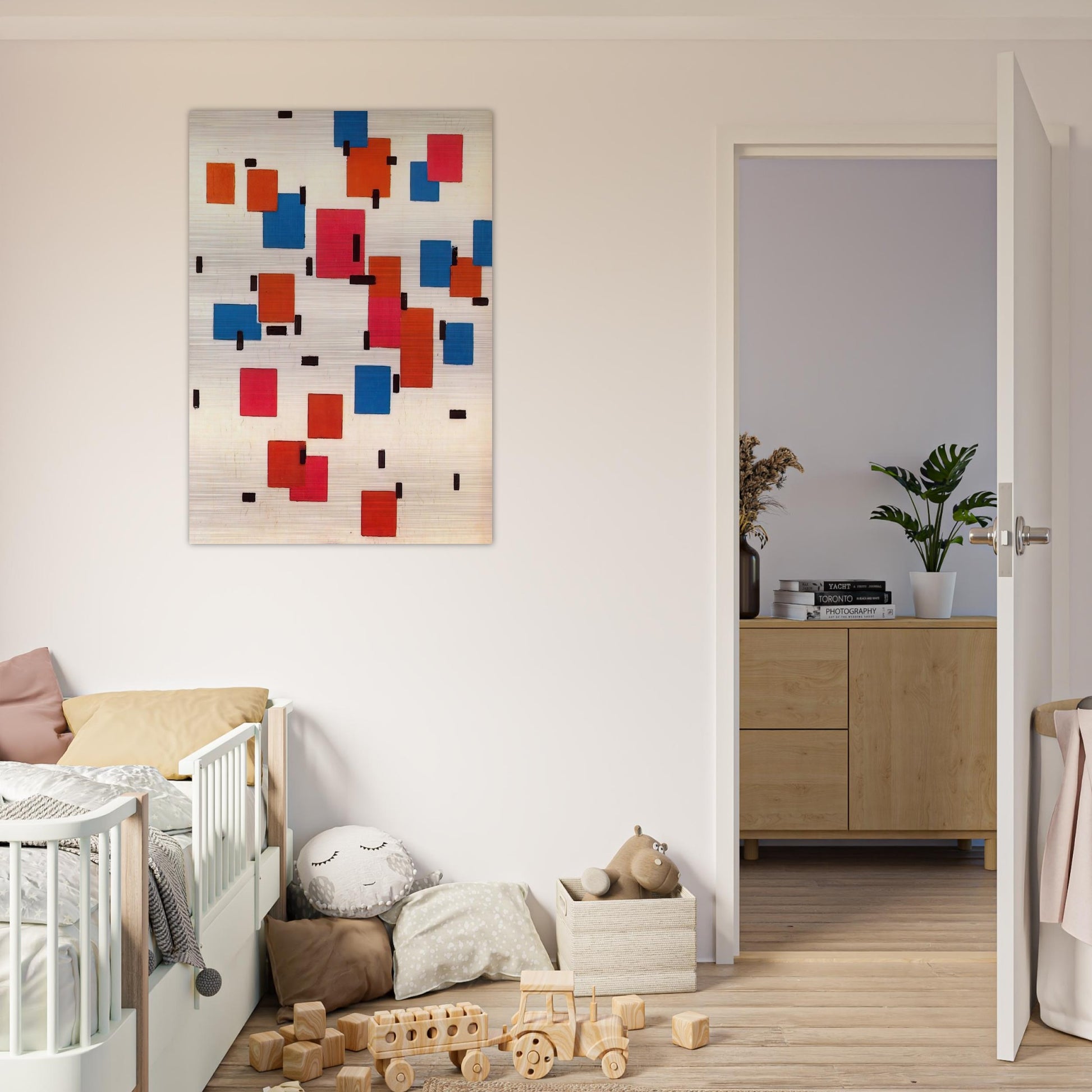 Composition in Color A - Piet Mondrian Brushed Aluminum Print - 70x100 cm / 28x40 inches | Piet Mondrian Aluminum Print | Piet Mondrian Prints