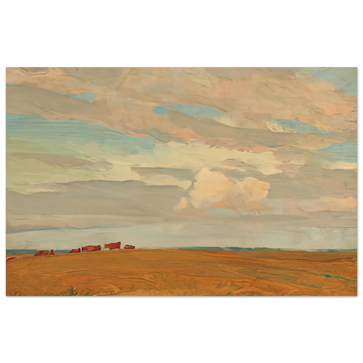 Maynard Dixon - PRAIRIE SAND HILL CAMP MAY 1921 1921 Wall art - 15x20 cm / 6x8 Inches - Premium Wooden Framed Poster With Fine Art Paper - Black frame