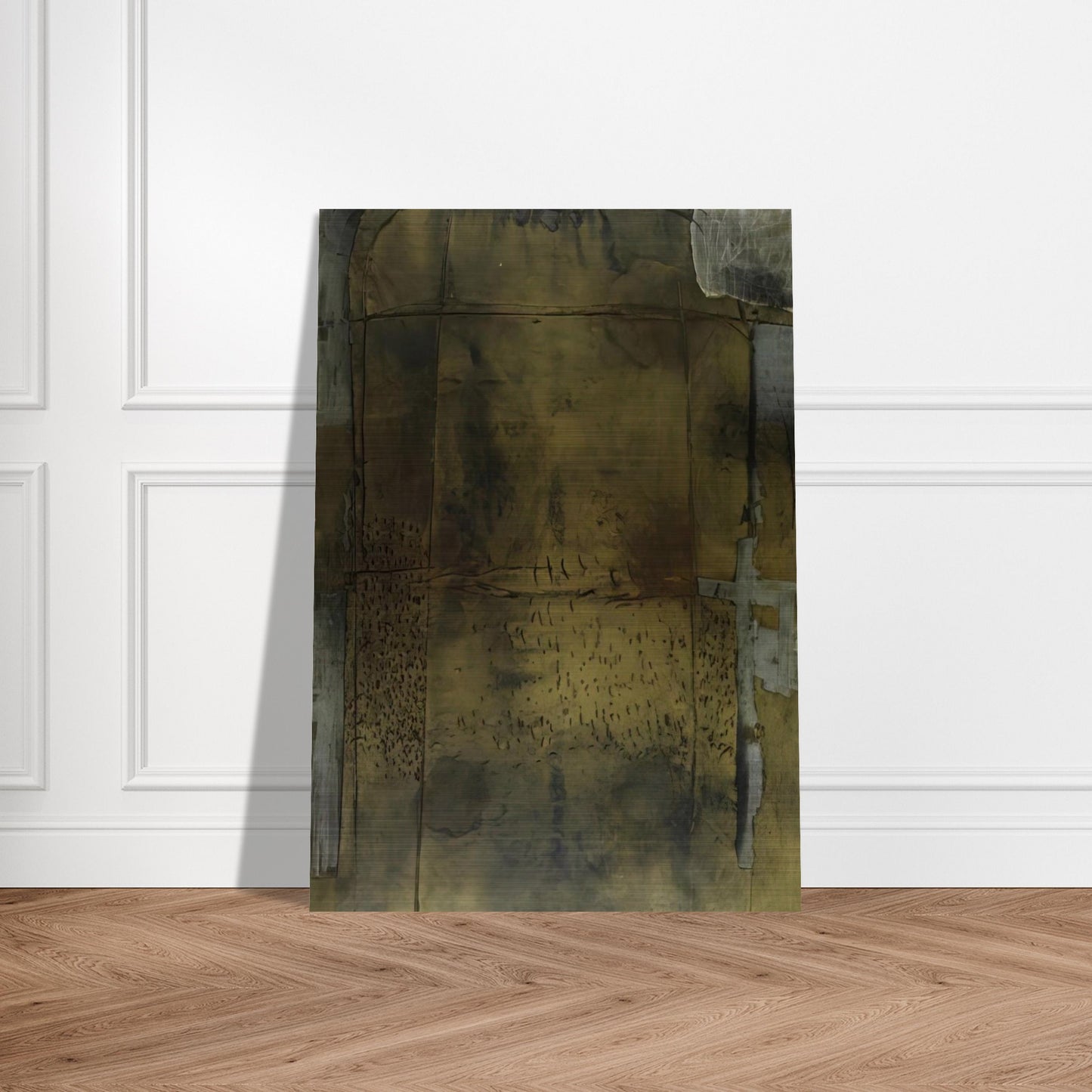 GREY OCHRE 1958 - Antoni Tapies Brushed Aluminum Print - 70x100 cm / 28x40 inches | Antoni Tapies Aluminum Print | Antoni Tapies Prints