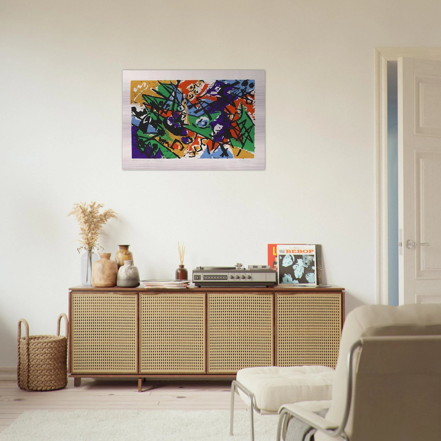 Farbholzschnitt 1952-2 - 1952 - Ernst Wilhelm Nay Brushed Aluminum Print - 70x100 cm / 28x40 inches | Ernst Wilhelm Nay Aluminum Print | Ernst Wilhelm Nay Prints