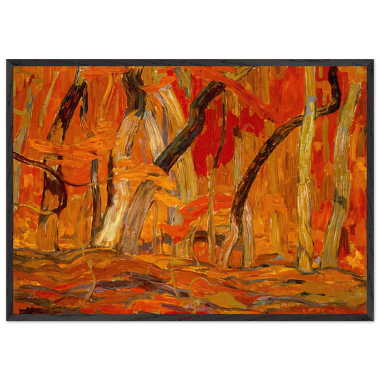 Maple Woods Algoma - 1920 - AY Jackson 70x100 cm / 28x40 inches Framed Art Print – Black Wooden Frame