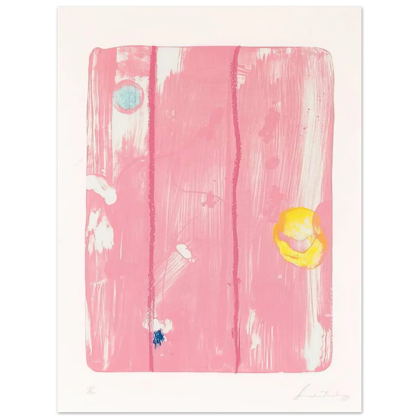Helen Frankenthaler - Reflections VIII - 1995 Wall art - 70x100 cm / 28x40 Inches - Premium Wooden Framed Poster With Fine Art Paper - Black frame