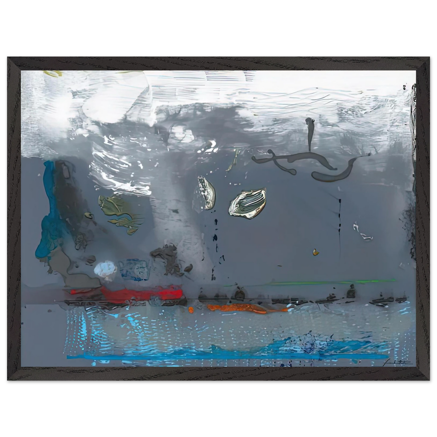 Helen Frankenthaler - Vespers, 1992- Wall Art - 60x80 cm / 24x32 inches - Premium Wooden Framed Poster With Fine Art Paper-canvas - White frame