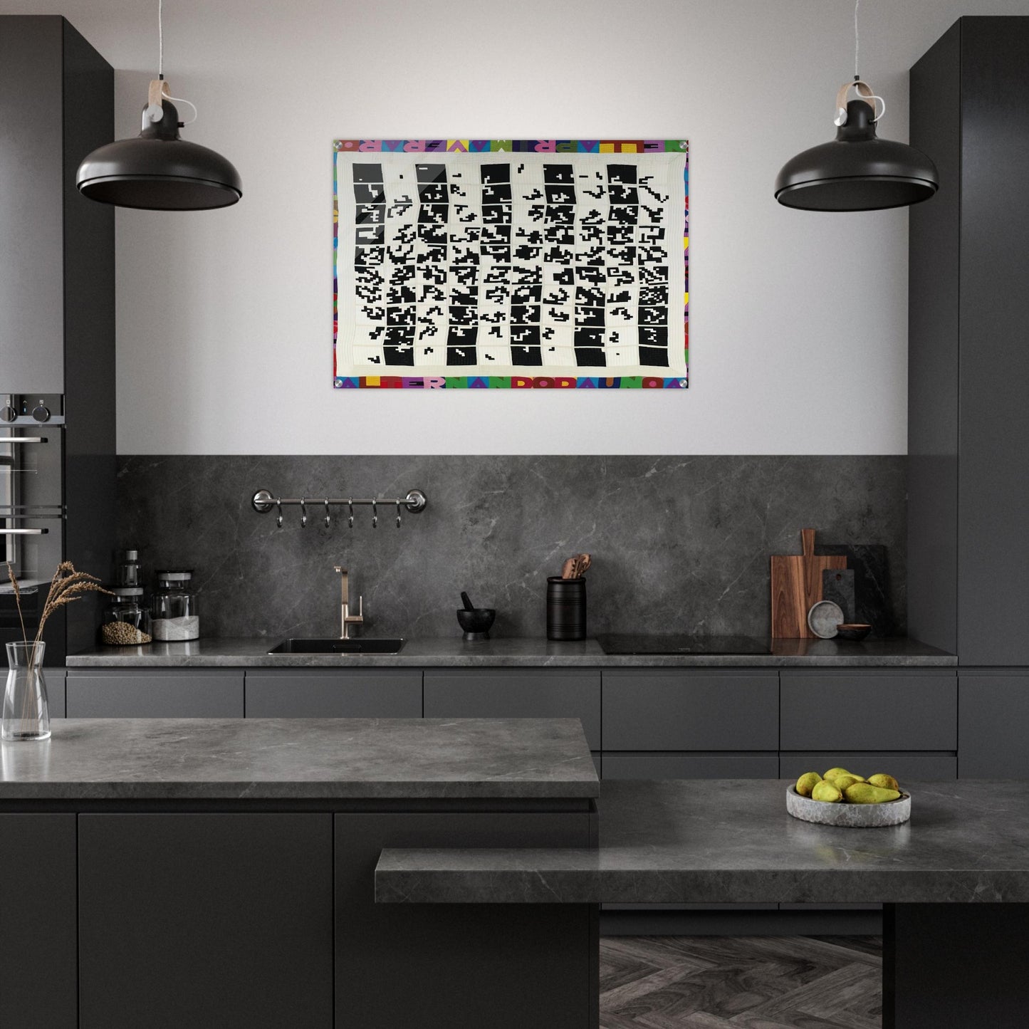 ALTERNANDO DA UNO A CENTO E VICEVERSA 1977 - Alighiero Boetti Acrylic Print - 70x100 cm / 28x40″ inches