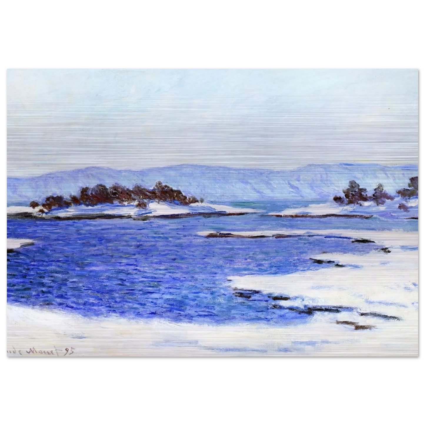 The Banks of the Fjord at Christiania - claude monet Brushed Aluminum Print - 70x100 cm / 28x40 inches | claude monet Aluminum Print | claude monet Prints