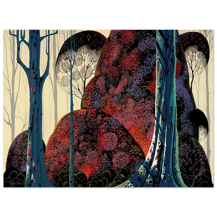 Eyvind Earle - Jewel Forest  75x100 cm / 30x40inches Fine Art Poster