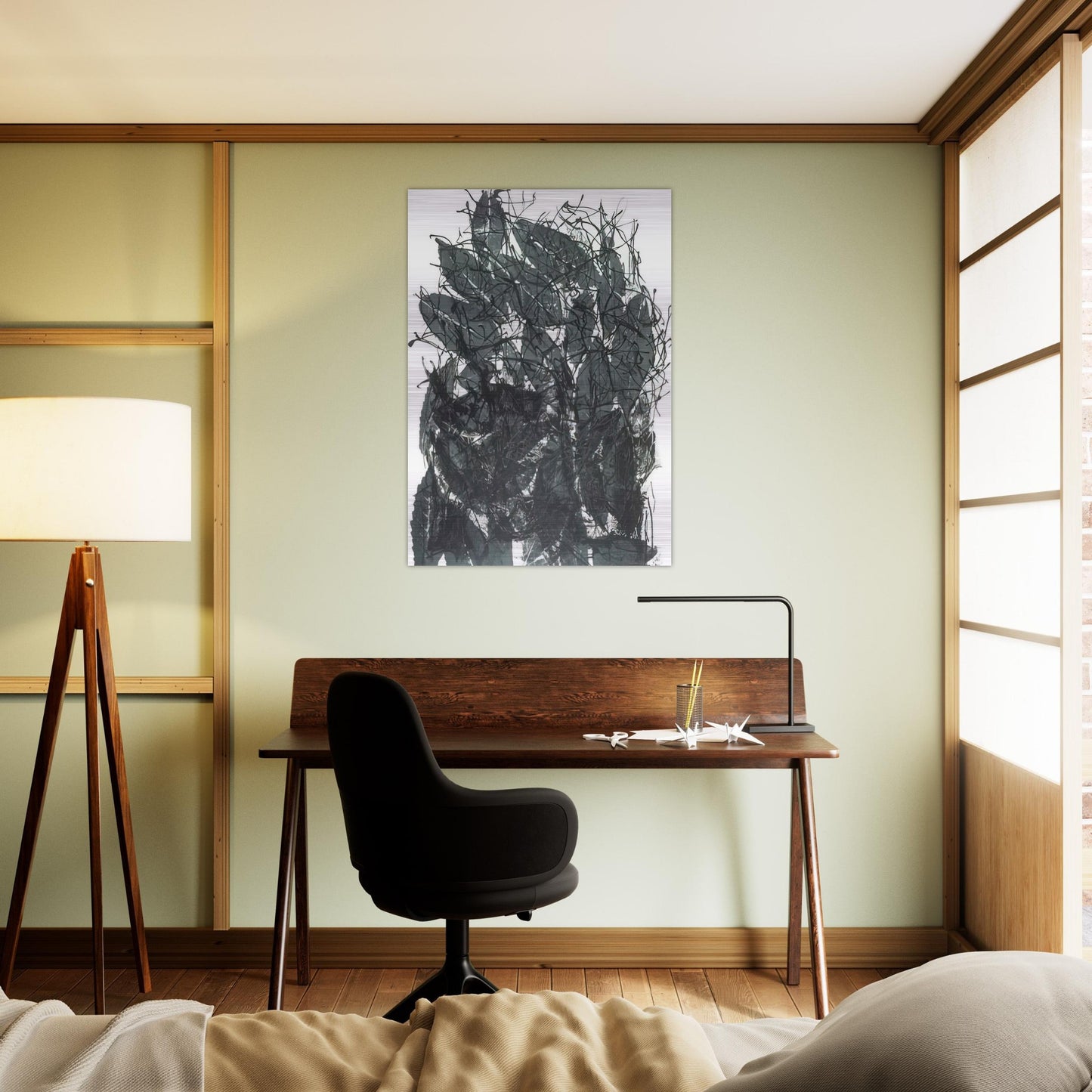 Leaves I - Jean-Paul Riopelle Brushed Aluminum Print - 70x100 cm / 28x40 inches | Jean-Paul Riopelle Aluminum Print | Jean-Paul Riopelle Prints