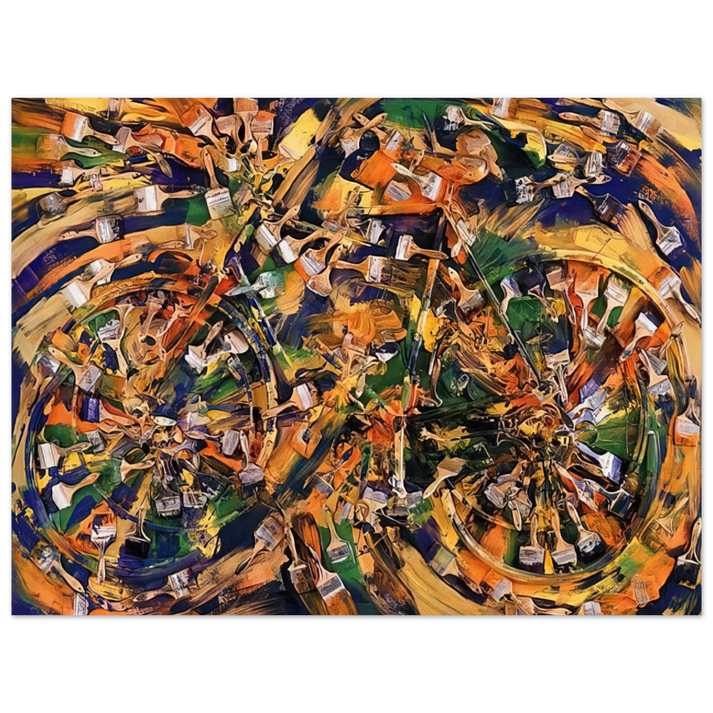 Arman - Wheels of Fortune - 1995  75x100 cm / 30x40inches Fine Art Poster