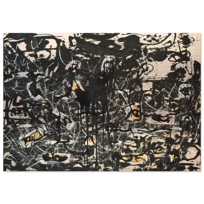 YELLOW ISLANDS - Jackson Pollock Brushed Aluminum Print - 70x100 cm / 28x40 inches | Jackson Pollock Aluminum Print | Jackson Pollock Prints