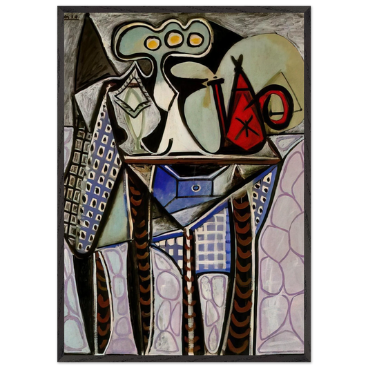 Still life on a table - 1947 - Pablo Picasso 70x100 cm / 28x40 inches Framed Art Print – Black Wooden Frame