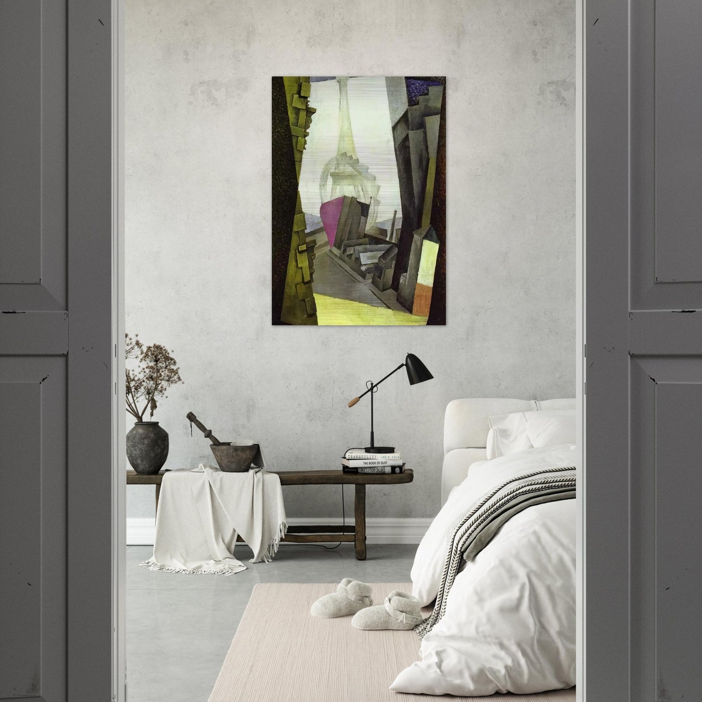 LA TOUR EIFFEL 1914 - Diego Rivera Brushed Aluminum Print - 70x100 cm / 28x40 inches | Diego Rivera Aluminum Print | Diego Rivera Prints