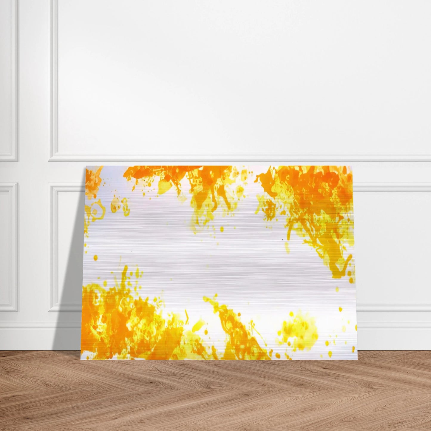 Spleen  Yellow  - Sam Francis Brushed Aluminum Print - 70x100 cm / 28x40 inches | Sam Francis Aluminum Print | Sam Francis Prints