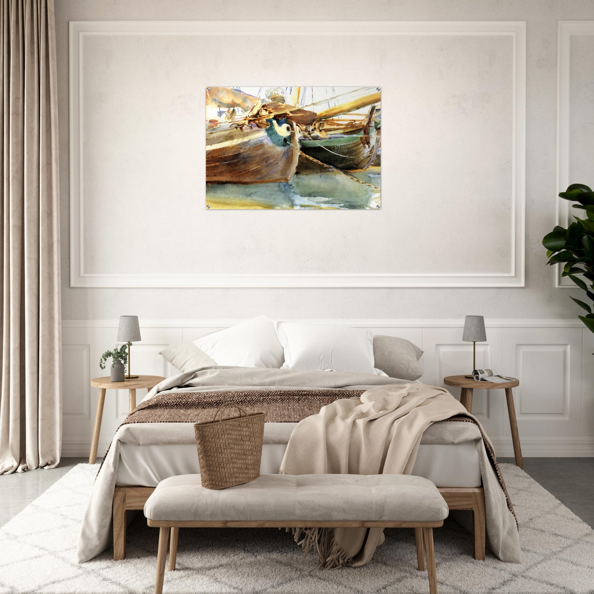 Boats, Venice - John Singer Sargent Acrylic Print - 70x100 cm / 28x40″ inches