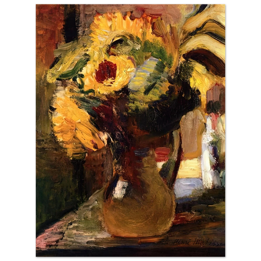 Henri Matisse - BOUQUET OF SUNFLOWERS 1897  75x100 cm / 30x40inches Fine Art Poster