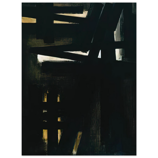 Pierre Soulages - Painting, 23 May 1953 - 1953  75x100 cm / 30x40inches Fine Art Poster