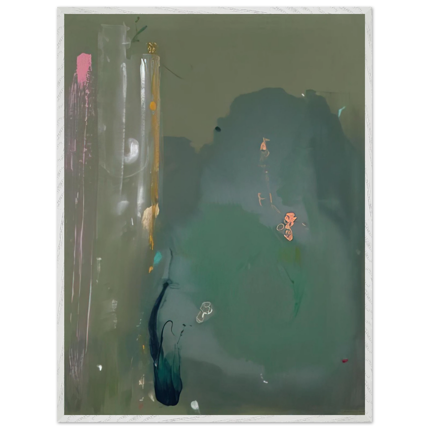 Helen Frankenthaler - CÃƒÆ’Ã‚Â´te d Argent - 1980 Wall art - 40x60 cm / 16x24 inches - Premium Wooden Framed Poster With Fine Art Paper-canvas - White frame